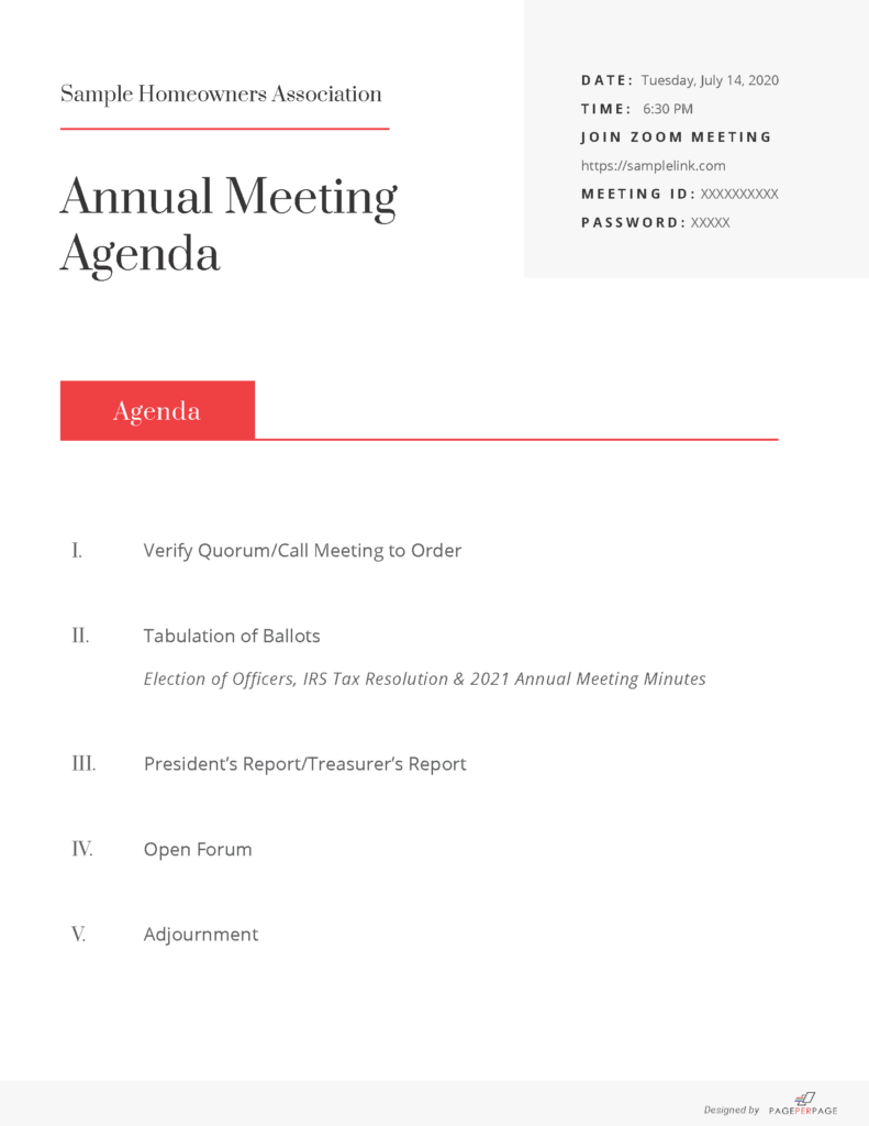 27 Images Of Annual Hoa Meeting Agenda Template Leseriail Hoa Meeting 