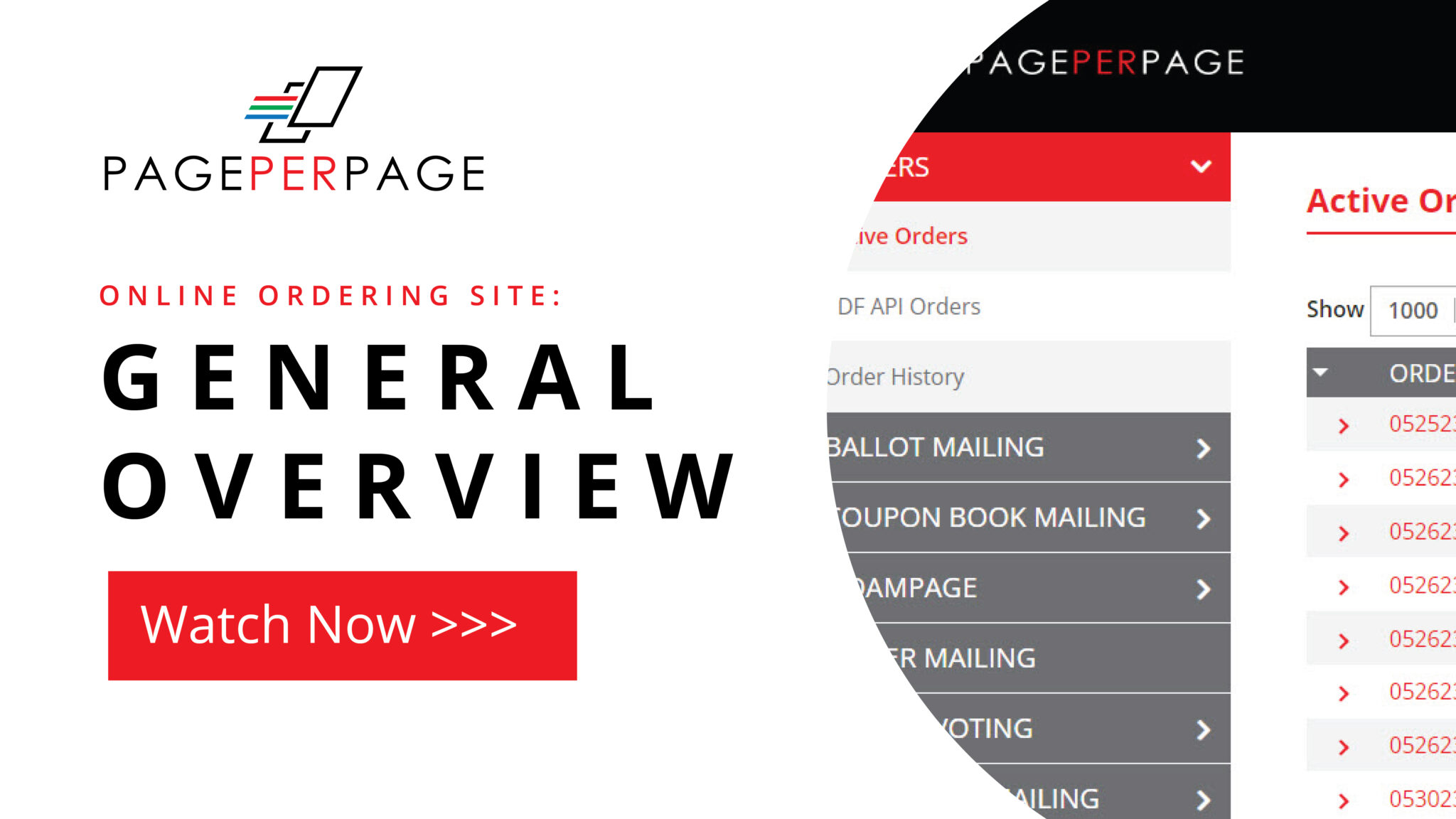 Online ordering site General Overview